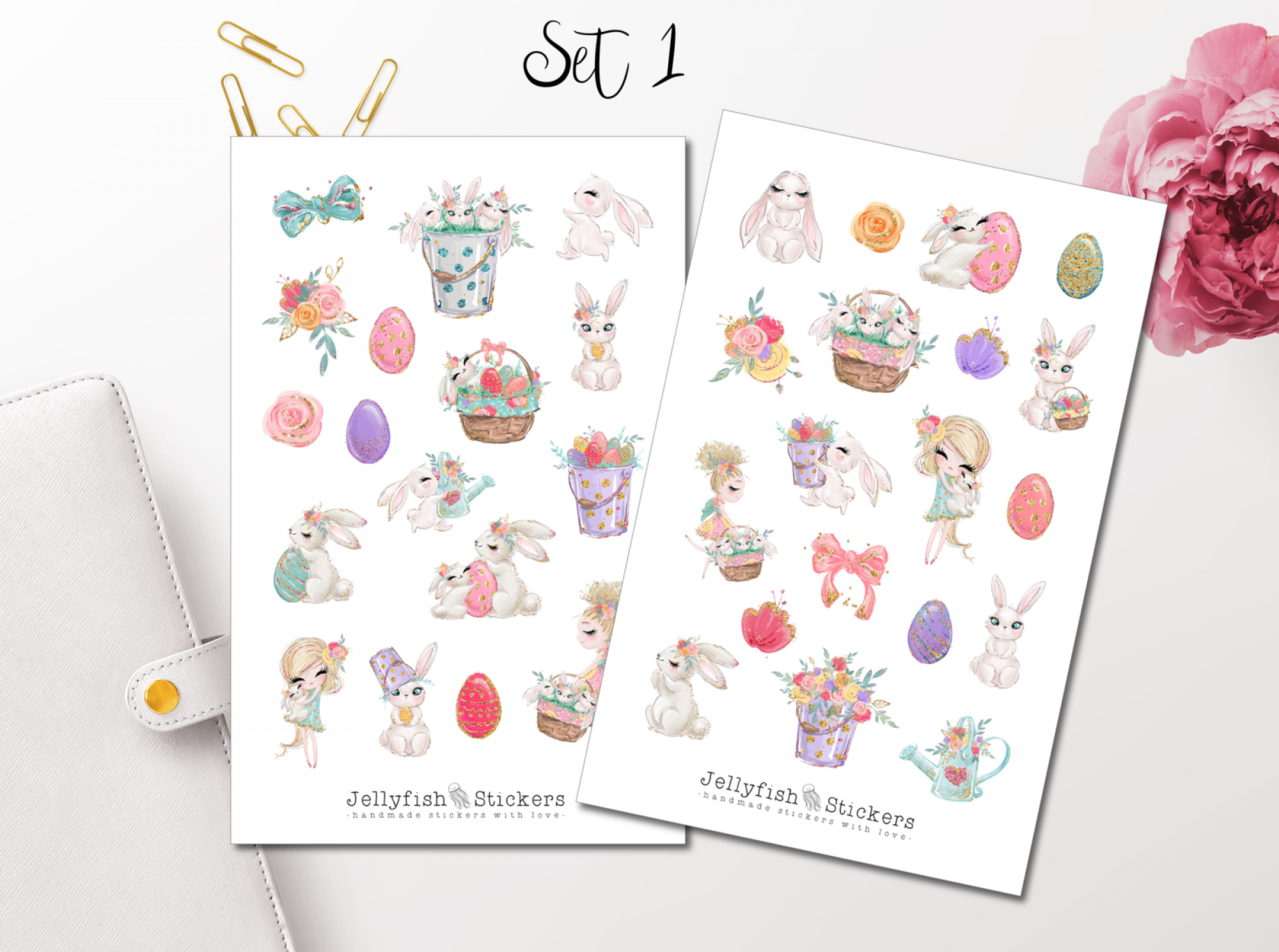 Bunnies Easter Sticker Set